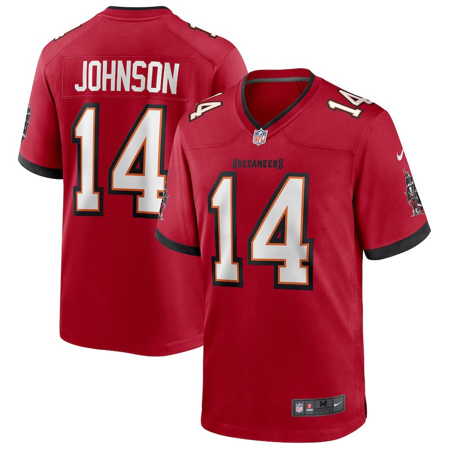 Men Tampa Bay Buccaneers 14 Brad Johnson Nike Red Game Retired Player NFL Jersey